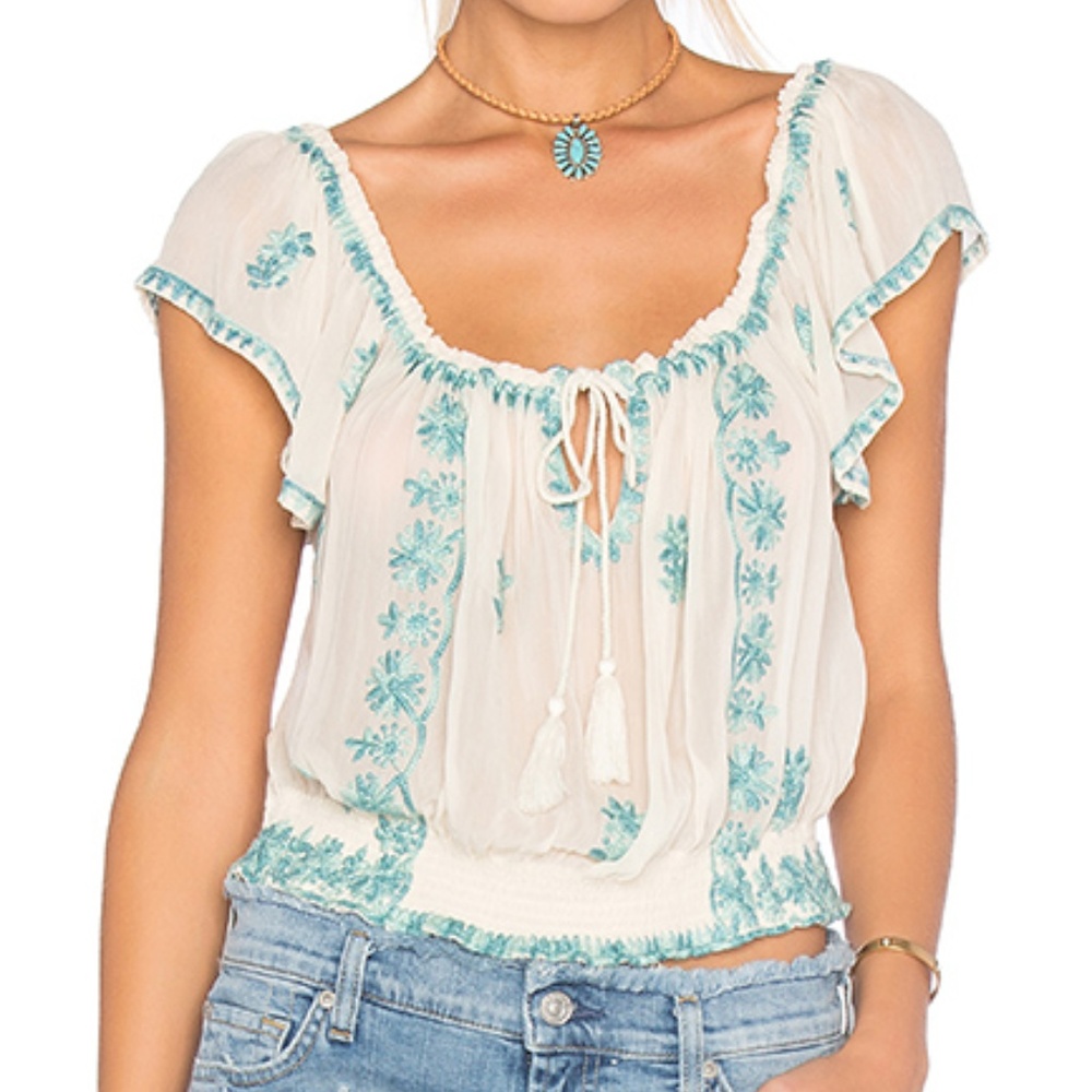 [NWOT] Free People Sheer White Princess Blouse